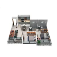 Pragati Aranyam Dudulgaon 2 BHK Floor Plan Image